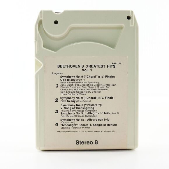 Beethoven's Greatest Hits Vol. 1 Vladimir Horowitz (8-Track Tape RESTORED, 1971) - Picture 9 of 12